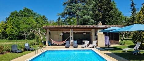 Outdoor pool, a heated pool