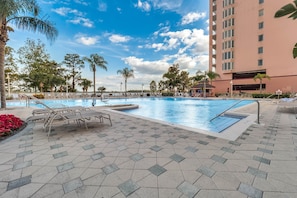 Outdoor pool, a heated pool