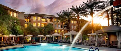 Outdoor pool, a heated pool