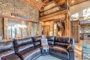 Flat-screen TV, fireplace, offices
