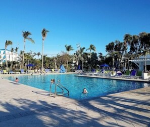 Outdoor pool, a heated pool