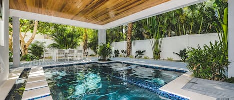 Una piscina riscaldata