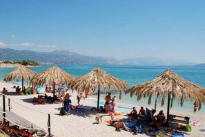 Sun-loungers, beach towels