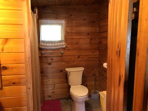 Bathroom - Rustic camp, on a private point, water access w/sandbar (Greenwood)
