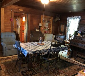 Dining - Rustic camp, on a private point, water access w/sandbar (Greenwood)