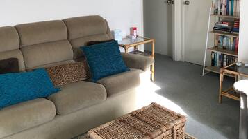 TV, ping pong, books, music library