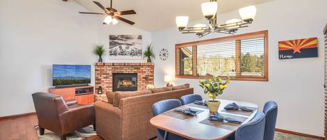 TV connectée, cheminée