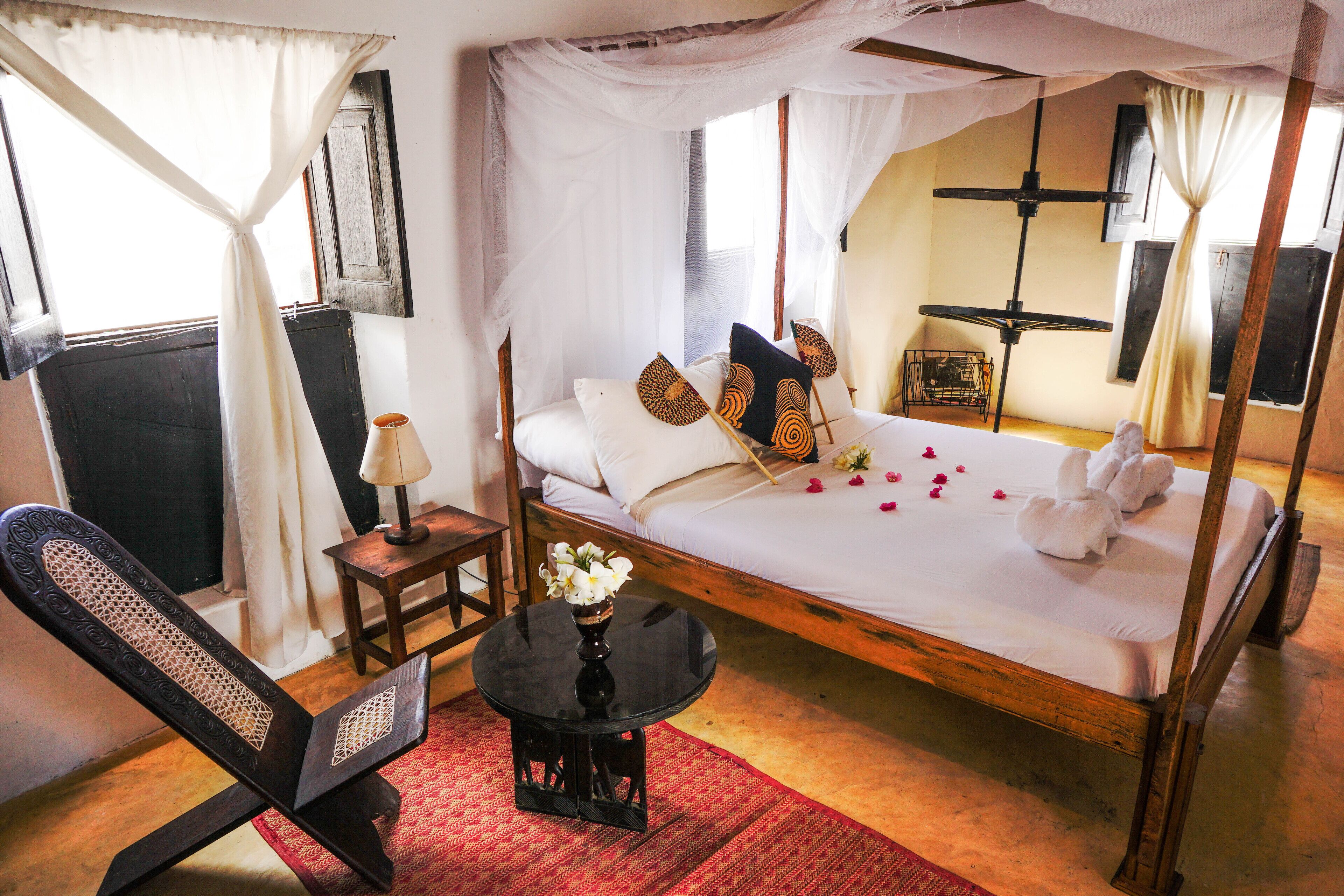 Deluxe-huone | Yksilöllisesti sisustettu, ilmainen Wi-Fi, vuodevaatteet