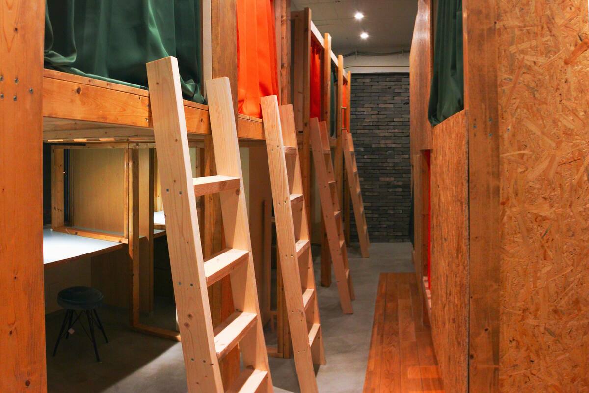 Mixed Shared Dormitory | Desk, laptop workspace, WiFi (free), bed sheets