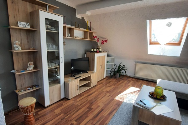 Wohnzimmer mit extra Schlafcouch