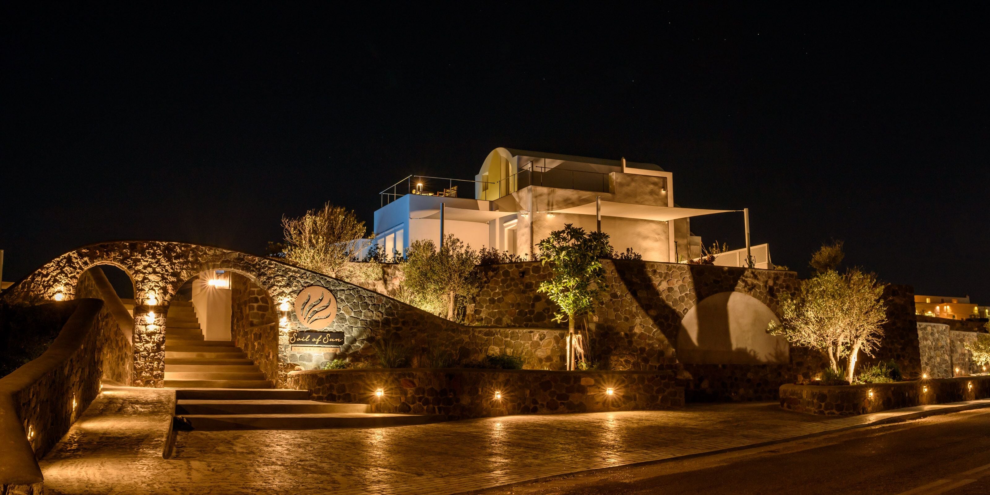 Front of property - evening/night