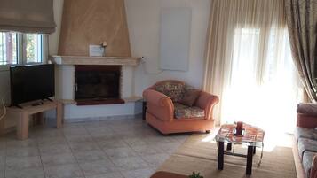 TV connectée, cheminée