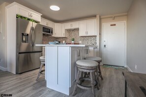 Fridge, microwave, oven, stovetop - Best Bargain Vacation On The Beach!  Estero Beach & Tennis Club Right On Gulf! (Fort Myers Beach)