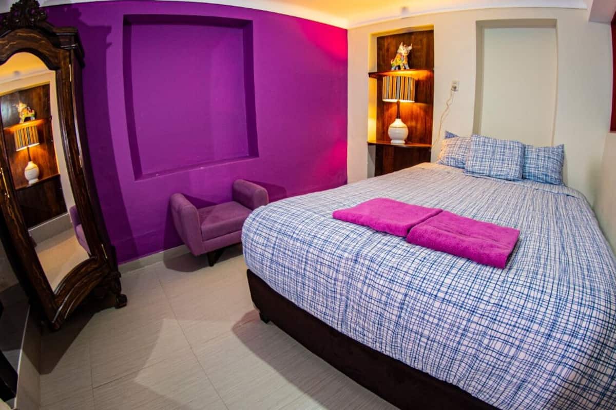 Chambre familiale | Draps en coton égyptien, literie de qualité, couette en duvet