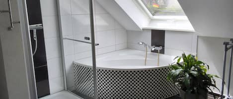 Secadora de cabello, toallas, papel de baño
