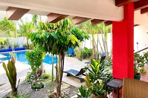 Piscine extérieure, piscine chauffée