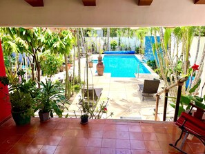Outdoor pool, a heated pool - Private home one block to the beach! 2 bedrooms. Premier Zona Dorado location! (Bucerias)