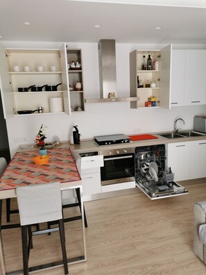 Fridge, microwave, oven, stovetop - TWO-ROOM APARTMENT with parking space (Tirano)