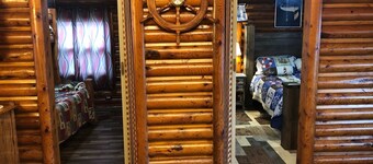 Log Cabin Waterfront getaway at Buckeye Lake featured in the 2019 Tour of Homes