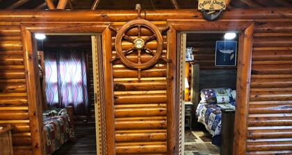 Log Cabin Waterfront getaway at Buckeye Lake featured in the 2019 Tour of Homes