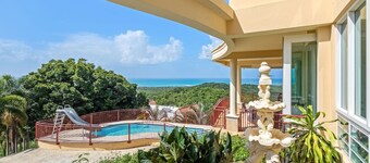 One of Puerto Rico’s Most Stunning 5 bedroom Oceanview Villas with  Pool & Slide