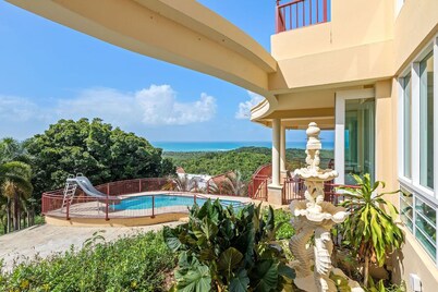 One of Puerto Rico’s Most Stunning 5 bedroom Oceanview Villas with  Pool & Slide