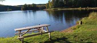 All-season Lakeview Cottage with Stone Fireplace