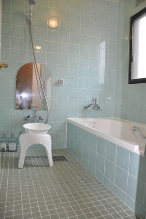 Privately Reserved 5th and 6th Floors | Bathroom | Separate tub and shower, electronic bidet, towels, soap - Tokyo Yumemachi Residence Inn (Tokyo)