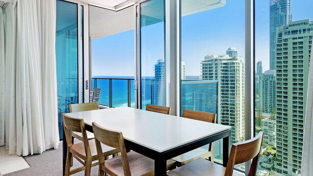 Apartment | Living area - H Residence Private 2 Bed Ocean View (Surfers Paradise)