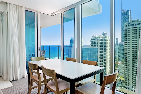 Apartment | Living area - H Residence Private 2 Bed Ocean View (Surfers Paradise)