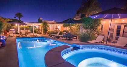 Steps to El Paseo ~ Chic Art Deco Retreat with Pool