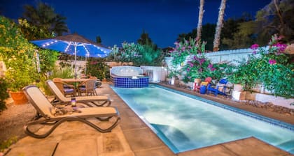 Palm Desert: Pool, BBQ, Garden, Firepit-Tranquil Old Hollywood Charm
