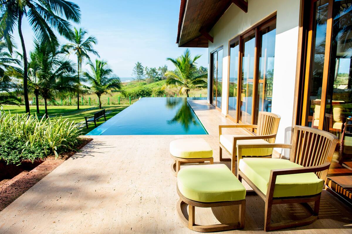 Villa Premium, 2 habitaciones, piscina privada, vistas al mar | Piscina cubierta