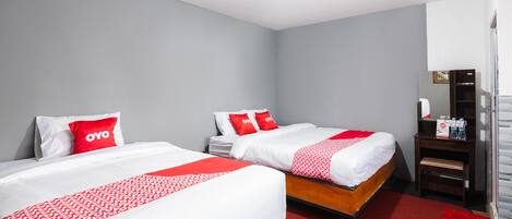 Perhehuone | Työpöytä, ilmainen Wi-Fi, vuodevaatteet