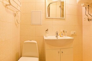 Departamento | Baño | Regadera, secadora de cabello, pantuflas, toallas 