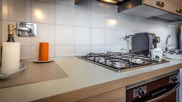 Classic Apartment, 1 Bedroom | Private kitchen | Full-size fridge, oven, stovetop, espresso maker