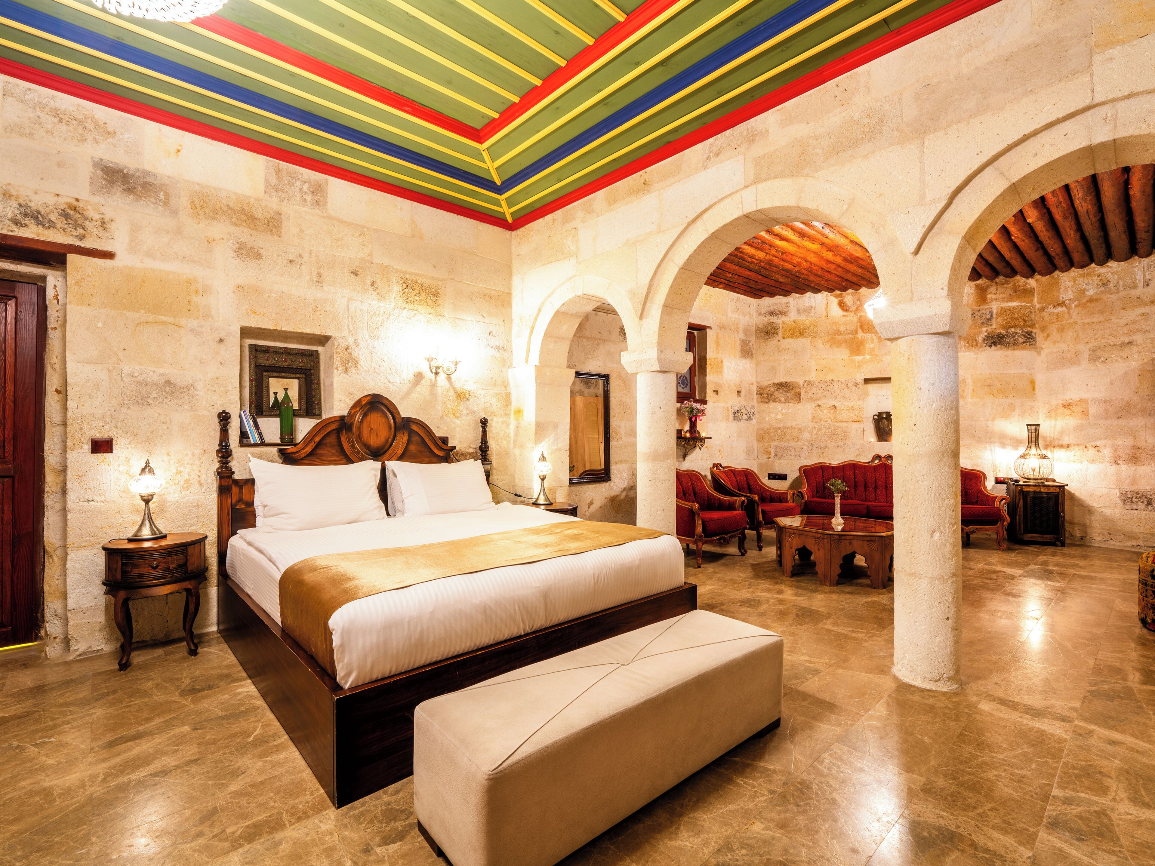 Premium bedding, down comforters, memory foam beds, minibar