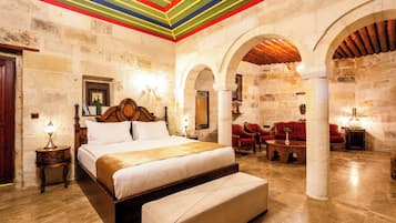 Premium bedding, down comforters, memory foam beds, minibar