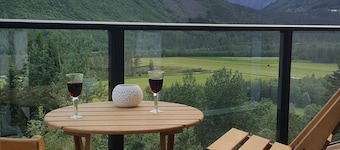 Apartamento nuevo con una hermosa vista al glaciar.