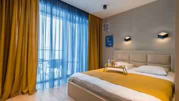 Standard Apartment | Premium bedding, blackout curtains, soundproofing, iron/ironing board