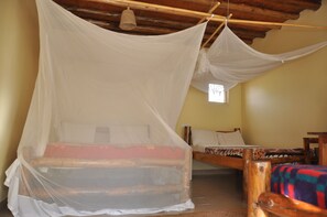 Basic Bungalow | Desk, blackout drapes, rollaway beds, bed sheets - Eco Boma Camp (Lake Manyara National Park)