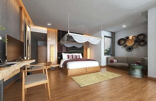Zwekapin Deluxe Room | Ropa de cama de alta calidad, caja fuerte, escritorio