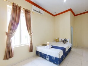 Kahden hengen standard-huone | Työpöytä, ilmainen Wi-Fi, vuodevaatteet