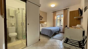 1 bedroom, desk, laptop workspace, iron/ironing board