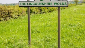 A sign for The Lincolnshire Wolds. - Lizzies Cottage (Horncastle)