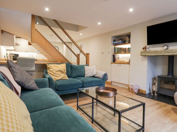 Cottage | Living area | TV, fireplace - St Mary's Cottage (Windermere)