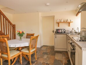 Cottage | Private kitchen | Fridge, microwave, stovetop, electric kettle - The Barn (Workington)