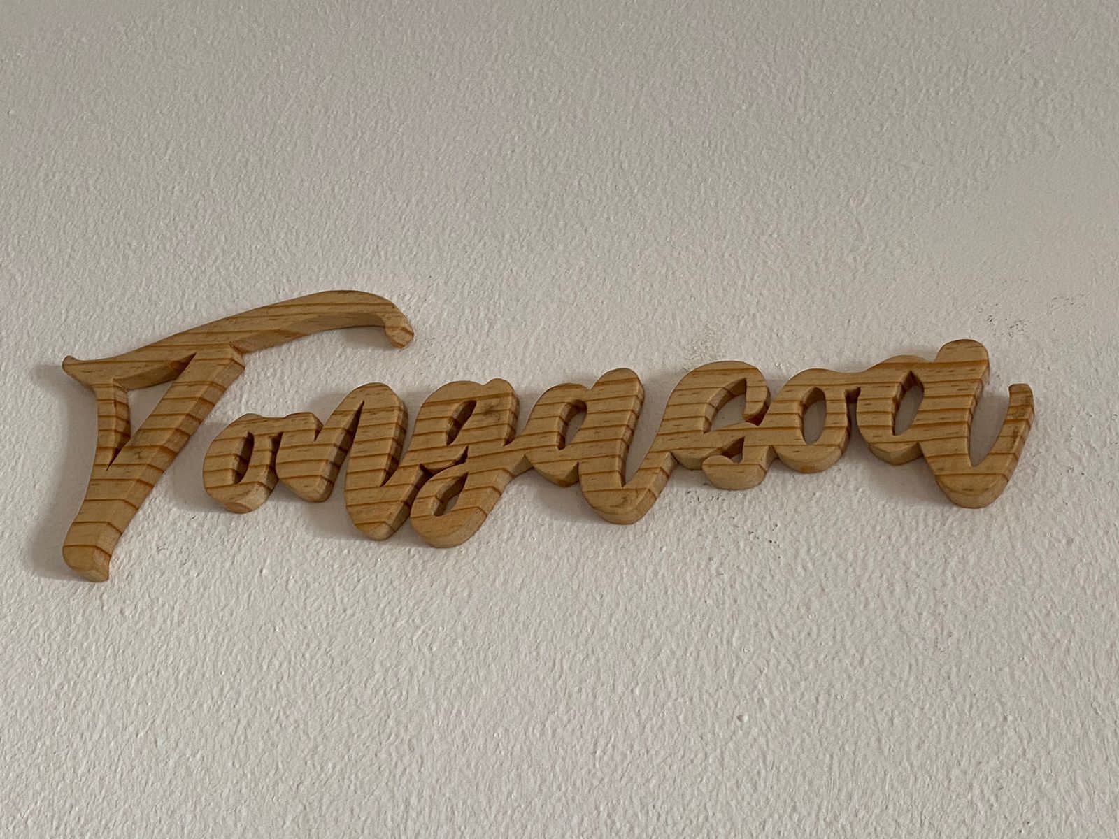 Un senyal de fusta amb el nom "Fugacod" gravat amb lletra cursiva.