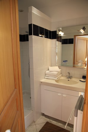 Shower, hair dryer, towels, soap - CHARMING DUPLEX "all blue" 10 MIN FROM REIMS (PRUNAY)