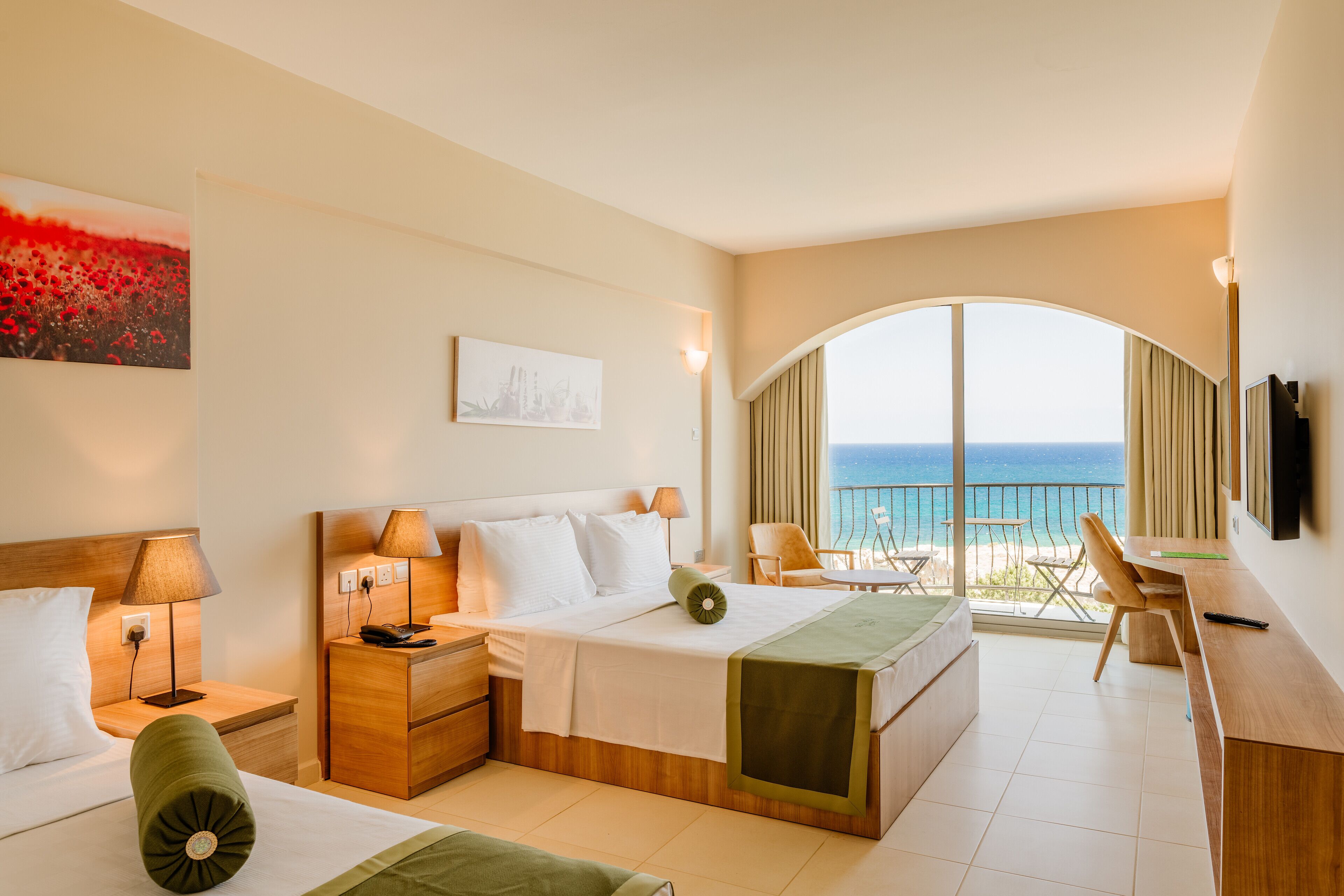 standard triple room, sea view | view from room